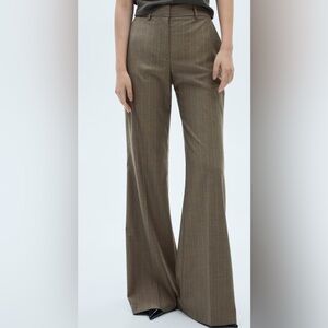 Mango Brown Pinstripe Pants - NWT!